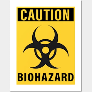 CAUTION BIOHAZARD CORONAVIRUS COVID-19  T-SHIRT DESIGN Posters and Art